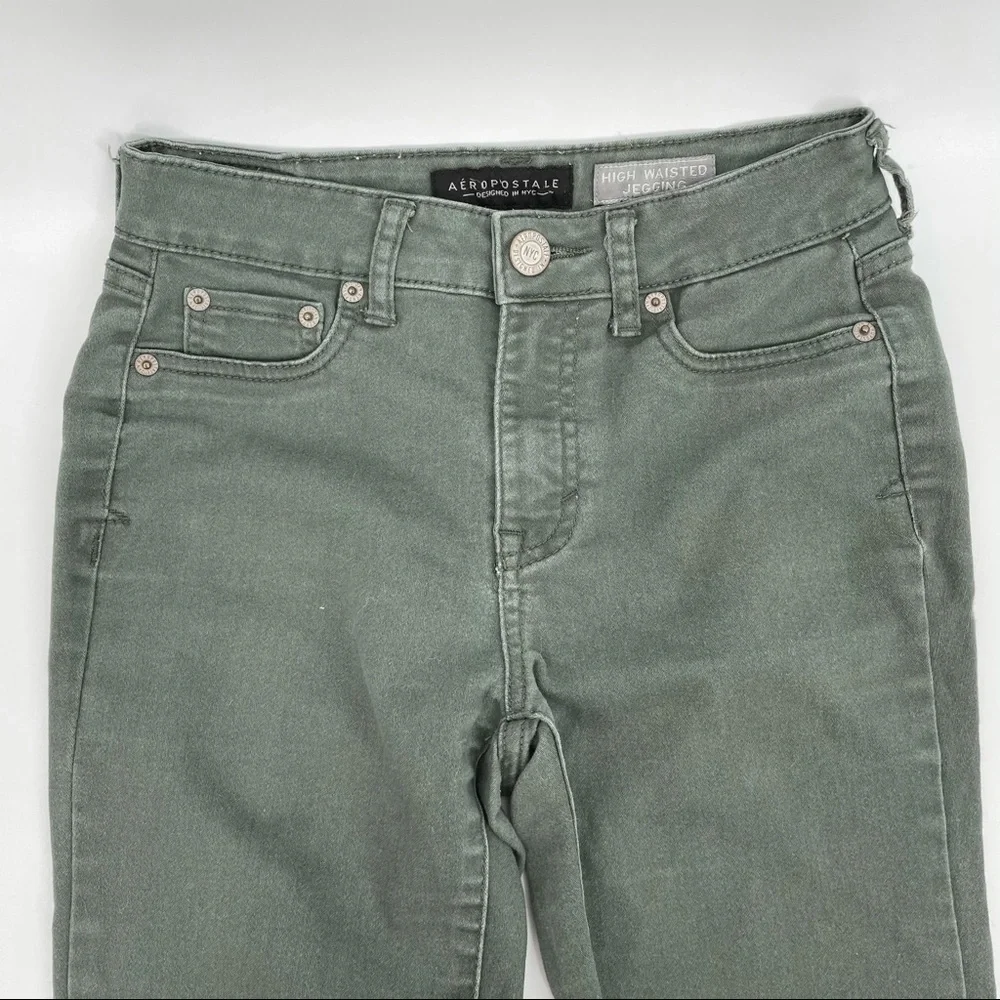 Aeropostale Army Green High Waisted Jegging